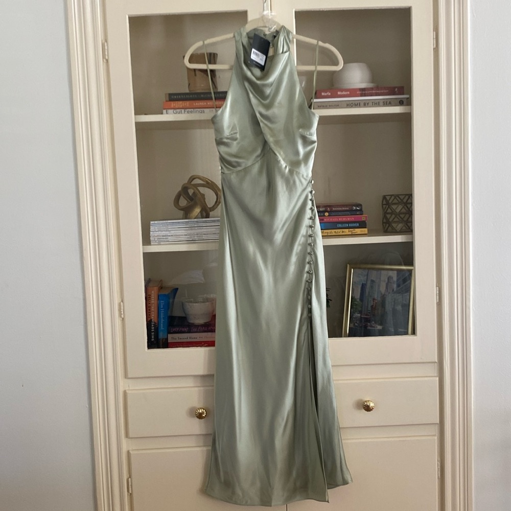 Aline Dress in Pistachio